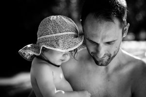 Sommerbilder am See - Papa und Tochter