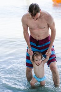 Fotoshooting am Wörthsee - mit Papa im Wasser
